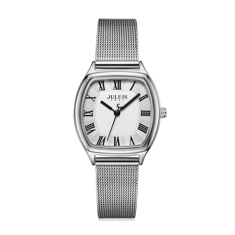 Yiwu Quality Korean Version Girls' Network Ribbon Waterproof Fashionable White-collar Quartz Watch JA-1242