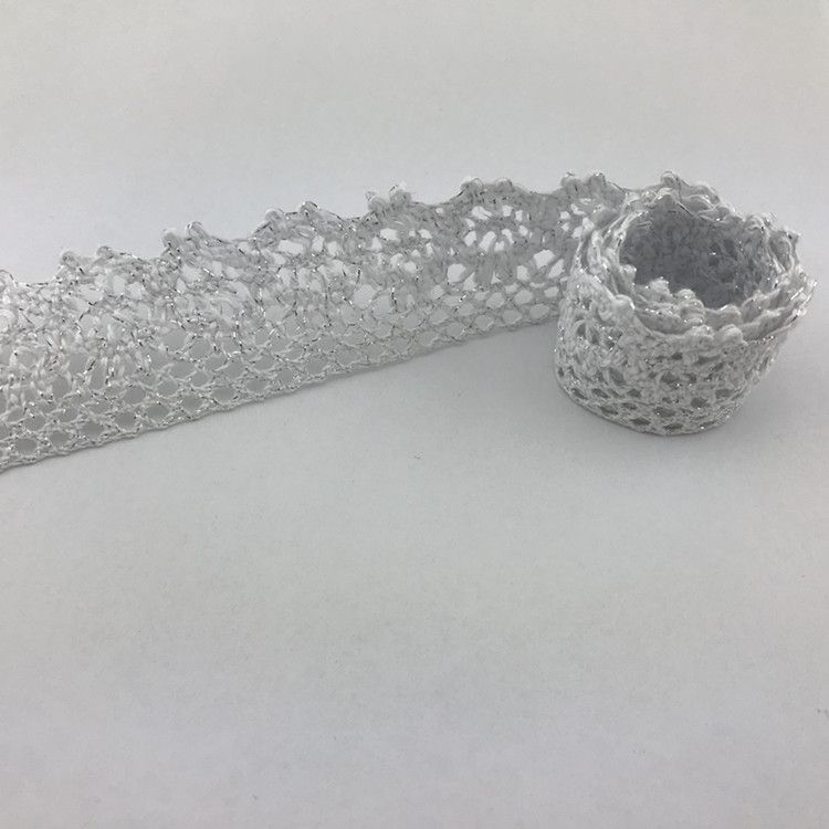 Factory direct sales: 3 cm silver thread, lace, cotton thread, milk silk, polyester clothing, accessories and handicrafts, suitable accessories Item Picture