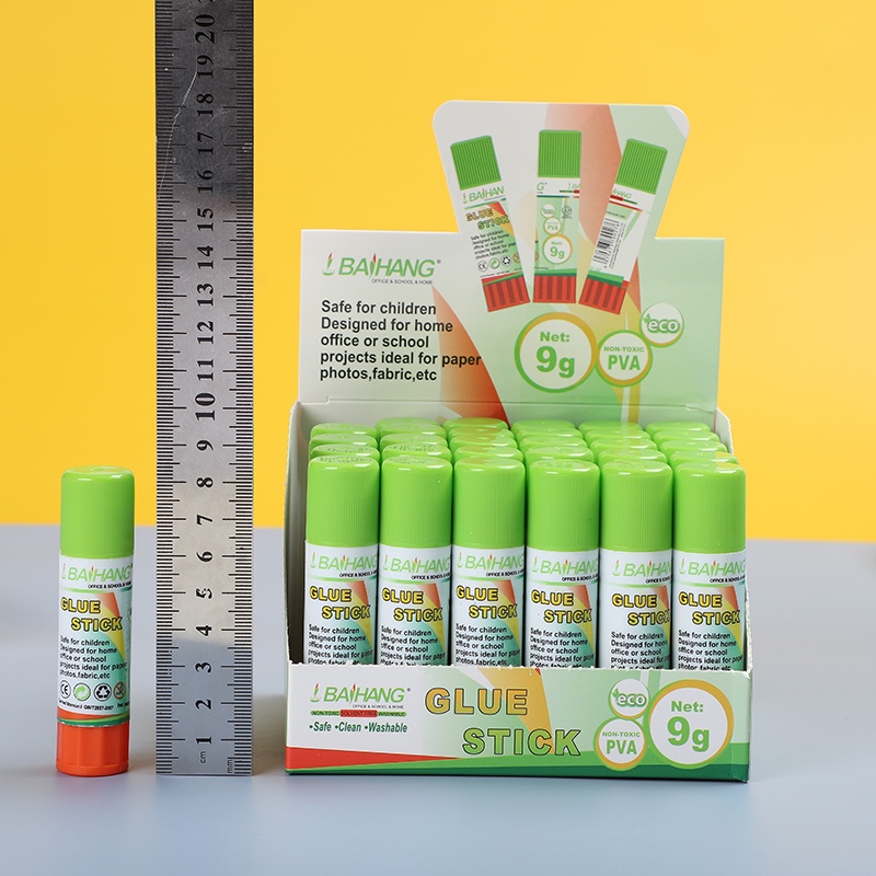 Baihang Stationery solid glue is environmentally friendly, non-toxic, highly adhesive, green and classic detail image 4