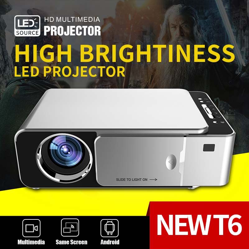 PINYA T6 Android Mini Projector HD Proyector WIFI LCD Led Projector Home Cinema Support 3D/USB/HD/VGA