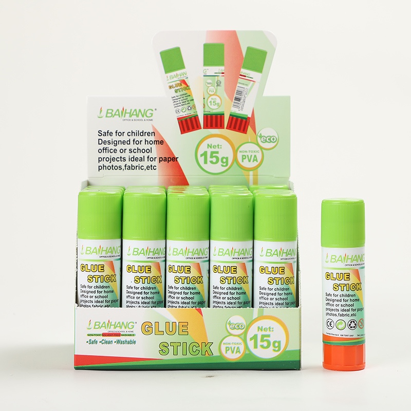 Baihang Stationery solid glue is environmentally friendly, non-toxic, highly adhesive, green and classic detail image 2
