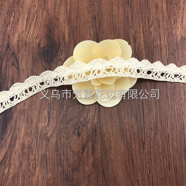 Factory direct sales of 1.8 cm cotton thread water-soluble milk silk polyester lace clothing, accessories, handicrafts and other suitable accessories Application Scenario
