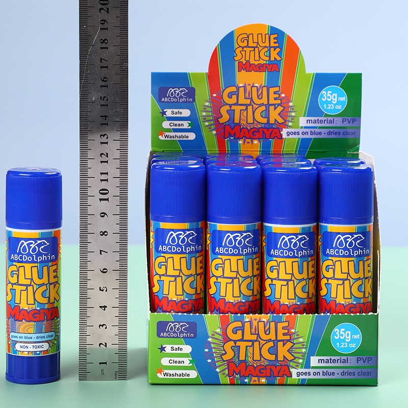 Baihang Stationery's purple solid glue is environmentally friendly, non-toxic, has strong adhesion and is a classic green color detail image 11
