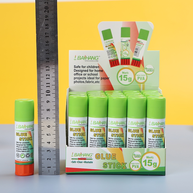 Baihang Stationery solid glue is environmentally friendly, non-toxic, highly adhesive, green and classic detail image 7