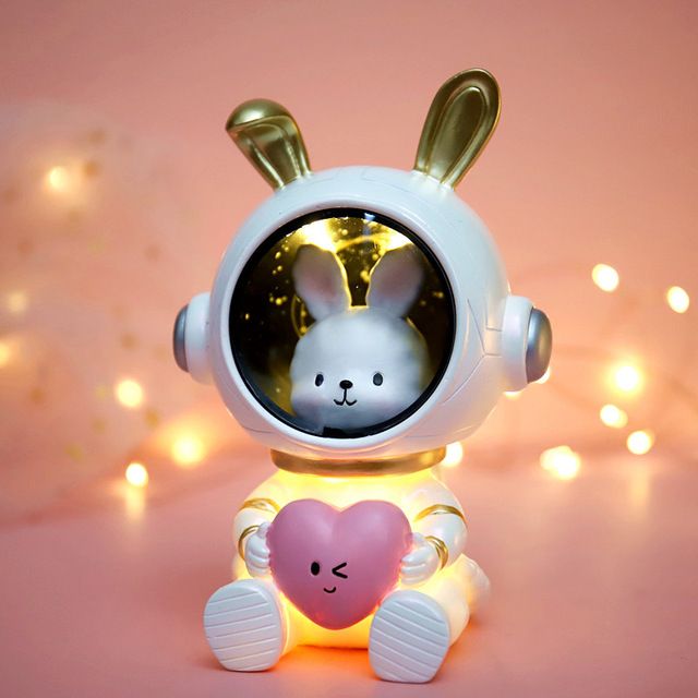 Galaxy guardian pet night light Internet celebrity cartoon desk lamp bedroom display for woman's birthday astronaut ornament