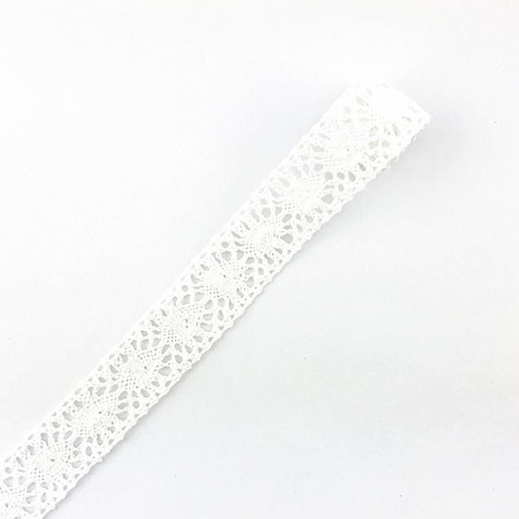 Factory direct sales of 2.5 cm cotton thread lace, milk silk polyester water-soluble embroidery lace accessories Item Picture