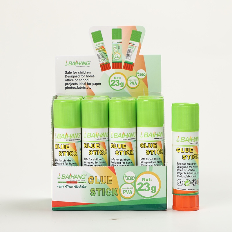 Baihang Stationery solid glue is environmentally friendly, non-toxic, highly adhesive, green and classic detail image 3