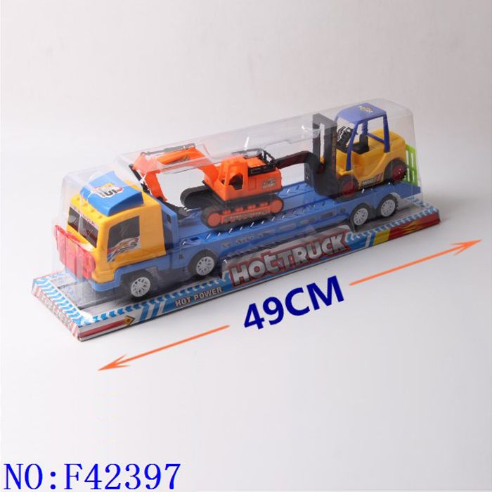 Inertia trailer Yiwu small commodity stalls source of goods wholesale children intellectual leisure toys sliding excavator inertial truck trailer F42397
