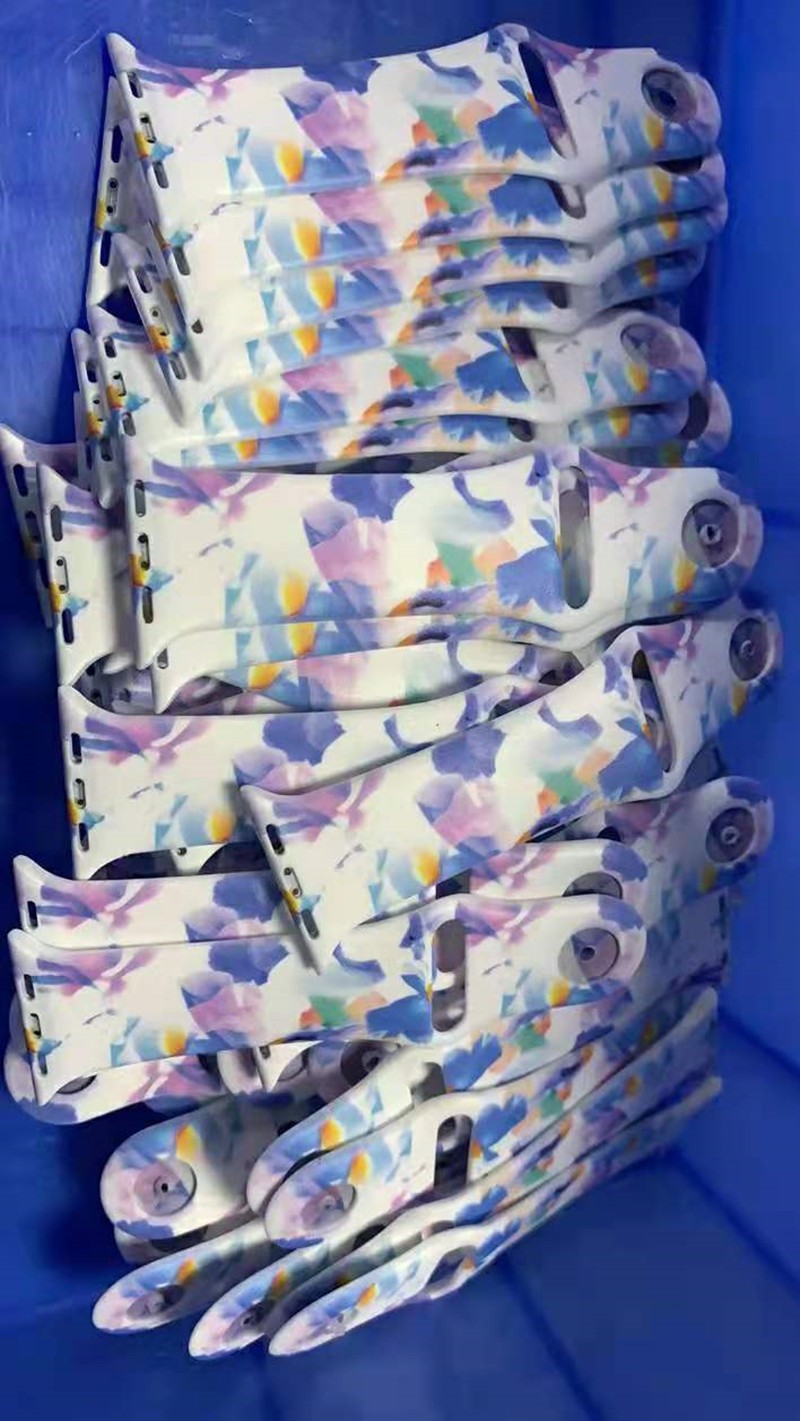 硅胶印花苹果表带彩印Iwatch1234代个性运动硅胶腕带智能手表详情图9