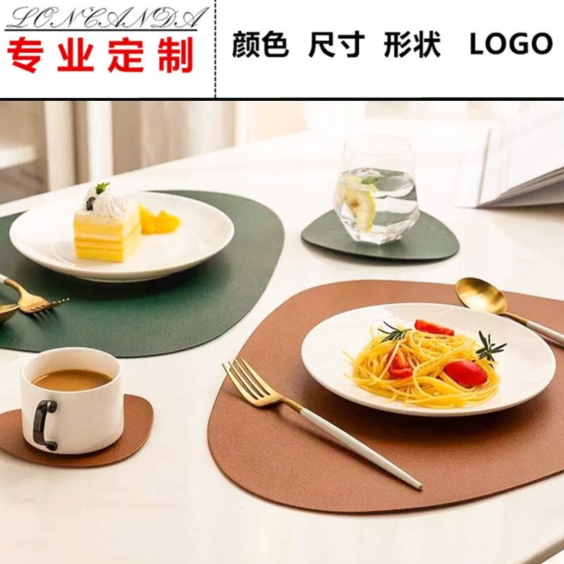New PU leather placemats and coasters detail image 4