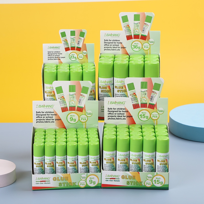 Baihang Stationery solid glue is environmentally friendly, non-toxic, highly adhesive, green and classic detail image 12