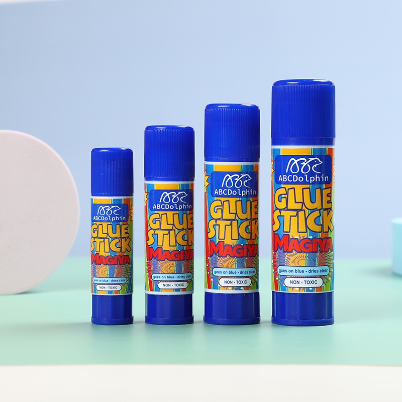 Baihang Stationery's purple solid glue is environmentally friendly, non-toxic, has strong adhesion and is a classic green color detail image 6