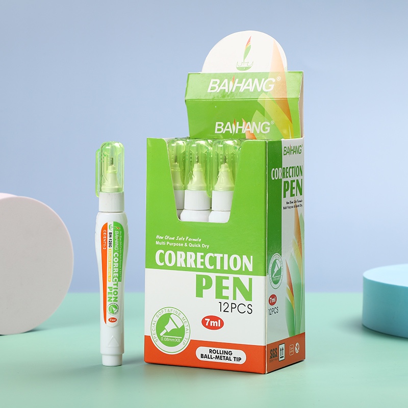 百航文具修正液改正液修正笔环保无毒盒装装优惠装详情图1