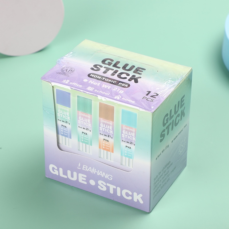 Baihang Stationery Macaron Solid Glue is environmentally friendly, non-toxic, has strong adhesion, and is a green classic pic 9