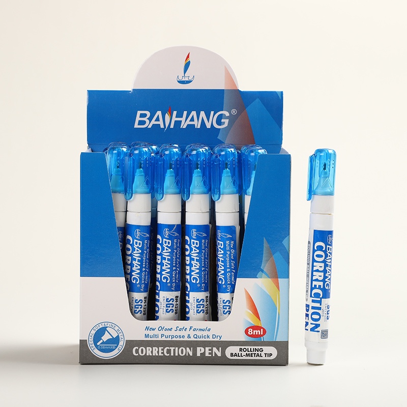 Baihang Stationery Correction Fluid, correction pen, environmentally friendly and non-toxic, box set, discounted set, classic pic 3