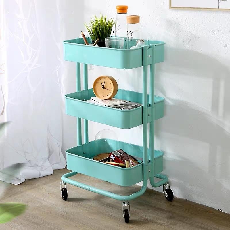 Three-layer trolley workbench, trolley storage basket detail image 1