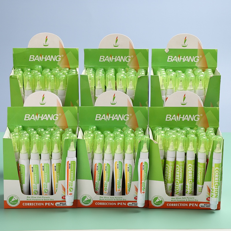 百航文具修正液改正液修正笔环保无毒盒装装优惠装详情图11