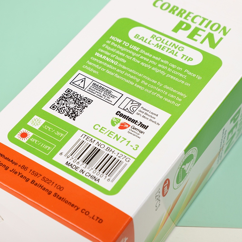 百航文具修正液改正液修正笔环保无毒盒装装优惠装详情图12