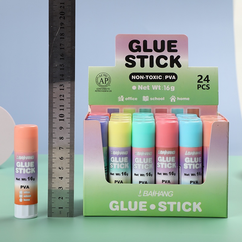Baihang Stationery Macaron Solid Glue is environmentally friendly, non-toxic, has strong adhesion, and is a green classic pic 8