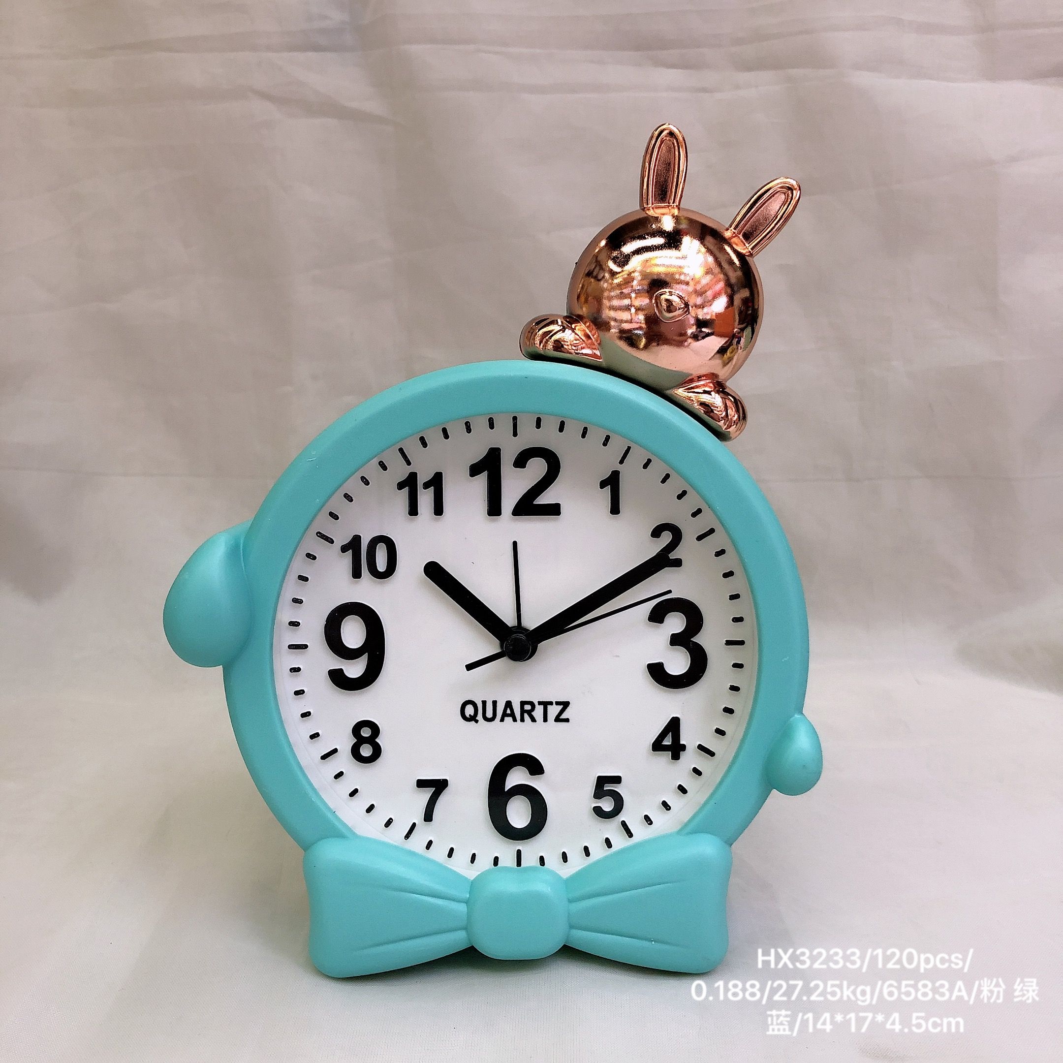 Creativo moda linda cabeza de dibujos animados despertador dormitorio cabecera niños dormir reloj de cuarzo details Picture