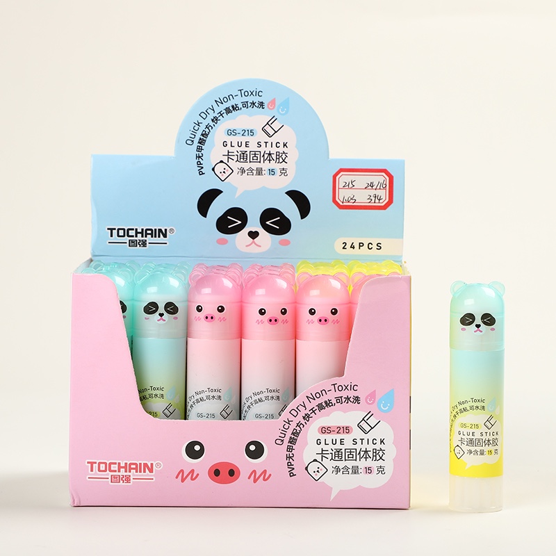 百航文具固体胶造型可爱环保无毒粘性强绿色经典详情7