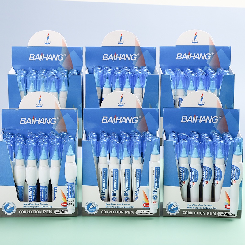 Baihang Stationery Correction Fluid, correction pen, environmentally friendly and non-toxic, box set, discounted set, classic pic 9