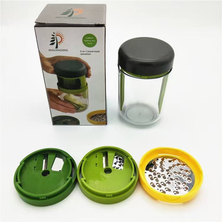 Three-in-one rotating cup, three-in-one grater, cold dish slicer, multi-functional grater, vegetable slicer, vegetable shreder detail image 8