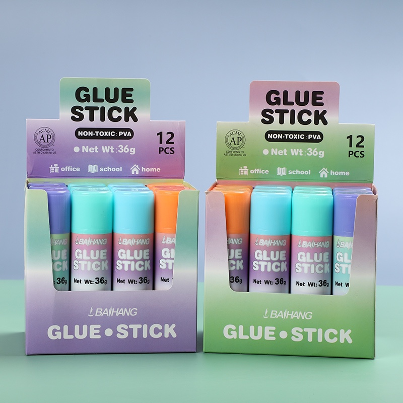 Baihang Stationery Macaron Solid Glue is environmentally friendly, non-toxic, has strong adhesion, and is a green classic pic 11