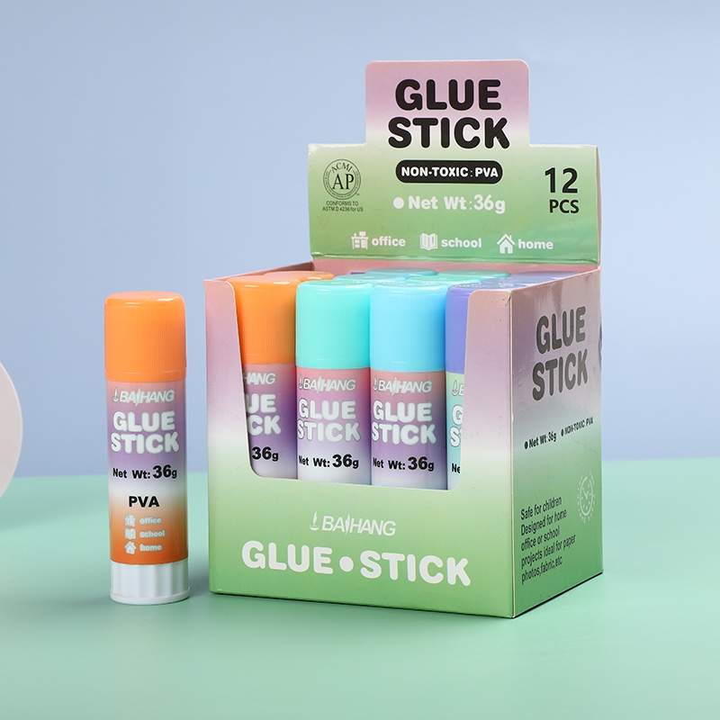 Baihang Stationery Macaron Solid Glue is environmentally friendly, non-toxic, has strong adhesion, and is a green classic pic 13