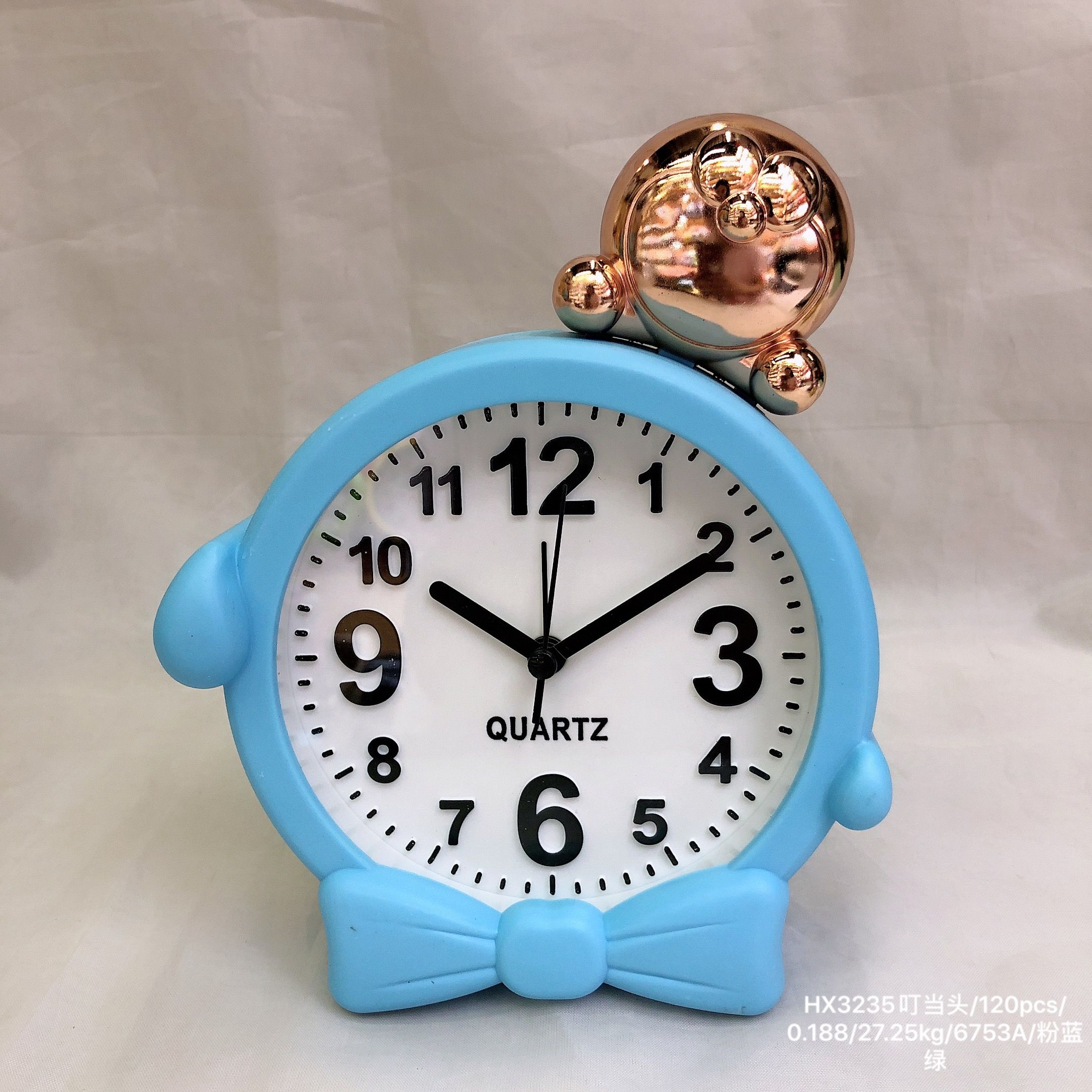 Creativo moda linda cabeza de dibujos animados despertador dormitorio cabecera niños dormir reloj de cuarzo Application Scenario