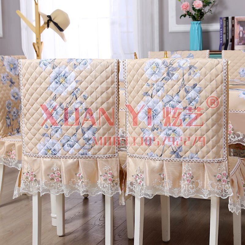 欧式餐桌布椅套椅垫套装现代简约家用茶几桌布布艺餐椅子套罩通用产品图