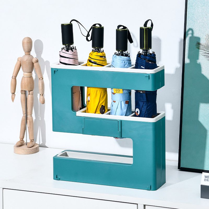 Creative plastic umbrella rack, door rear wall-mounted non-drilling sunshade umbrella storage rack, double-layer storage rack, commercial hanging rack details Picture
