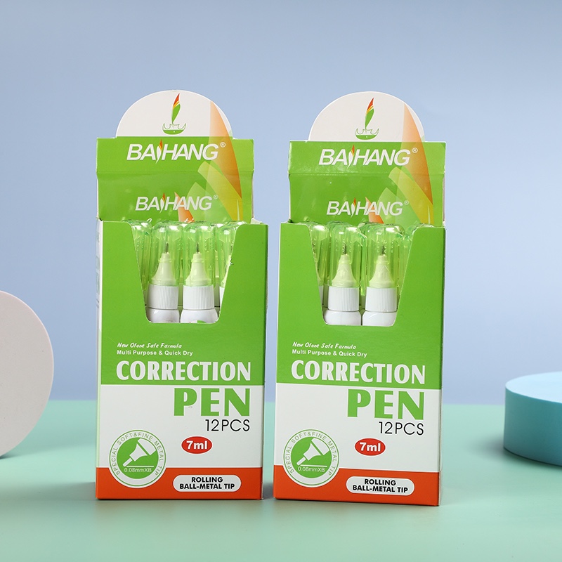 百航文具修正液改正液修正笔环保无毒盒装装优惠装详情图2