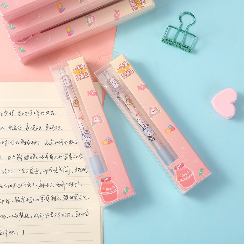 晨兮文具联名产品芝芝酱自动铅笔对笔 创意卡通学生跳动自动铅笔文具详情图7
