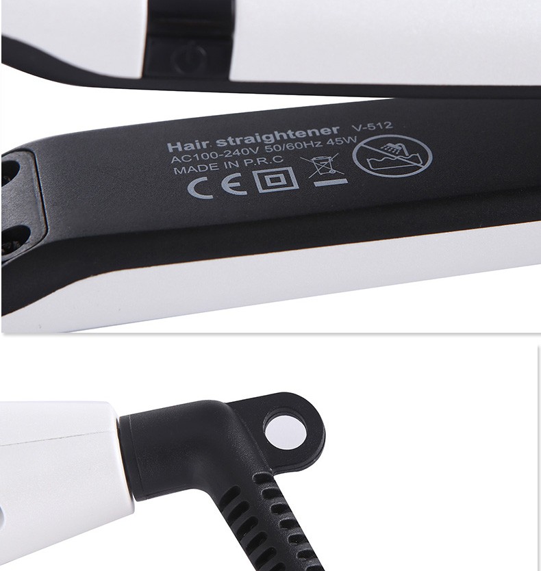 V-512 US power generation board cross-border hair straightening device with five-level temperature control for women, gift box packaging for export pic 11