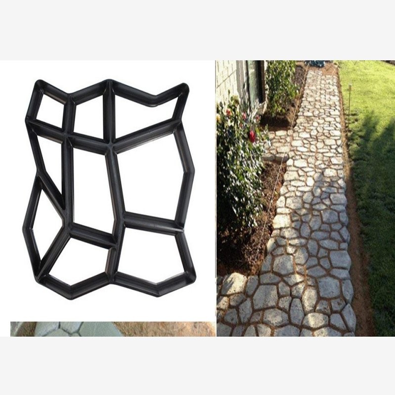 塑料个性简易地坪铺地砖花园别墅路面设计水泥diy混凝土铺路模具详情图1