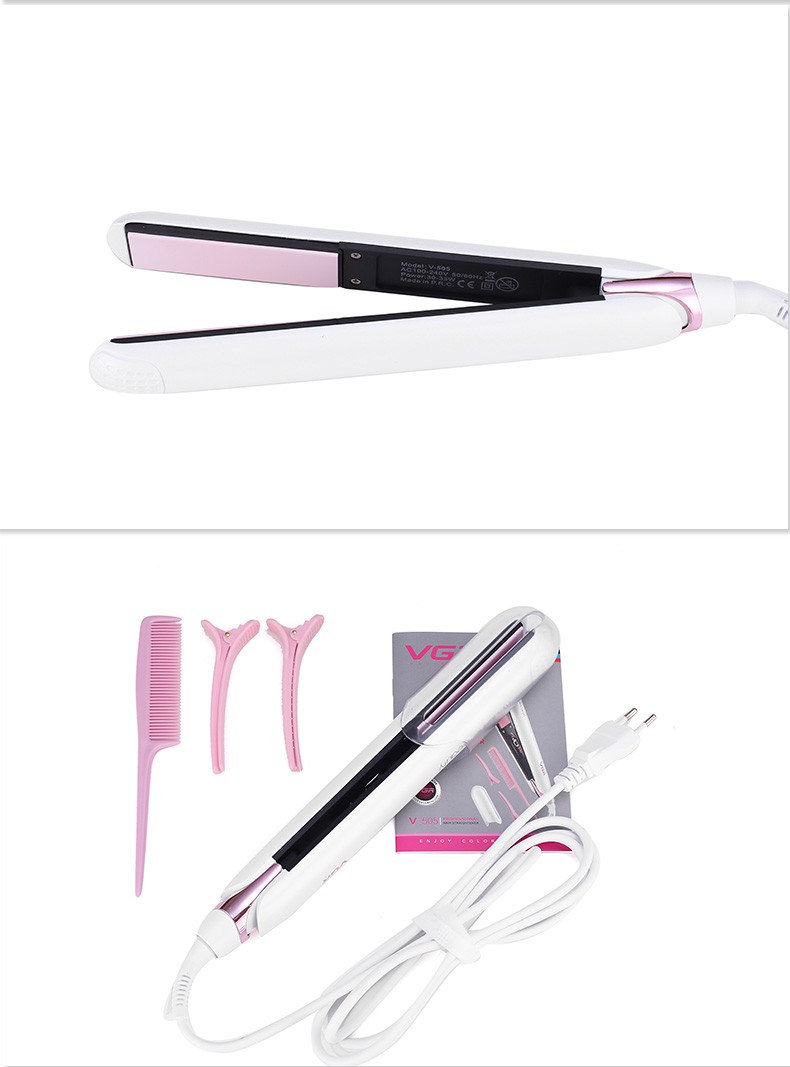 V-505 Hair straightener, ladies' hair straightener, ceramic non-damaging hair care tool, hair perming device detail image 9