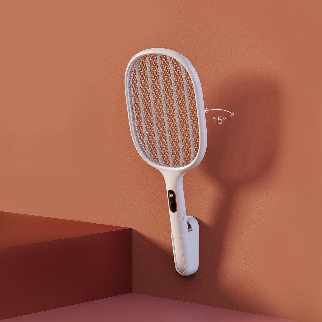 Two in one two power digital display rechargeable electric mosquito swat mosquito swat swatter S1