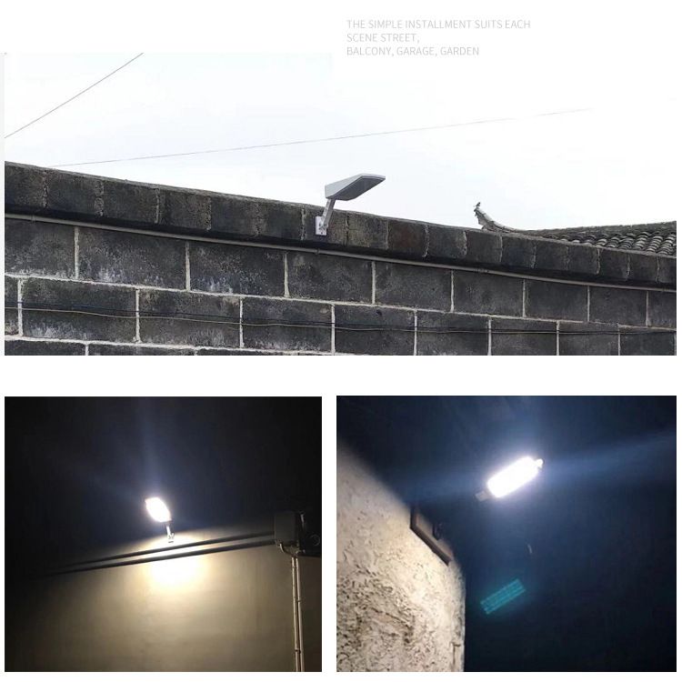 Cross mirror Amazon Remote dimmable 66LED solar lamp outdoor body sensing street lamp home garden lamp Application Scenario