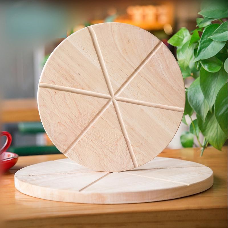 披萨均匀分割板切割板面包披萨分块器披萨蛋糕实木砧板烘焙工具详情图2