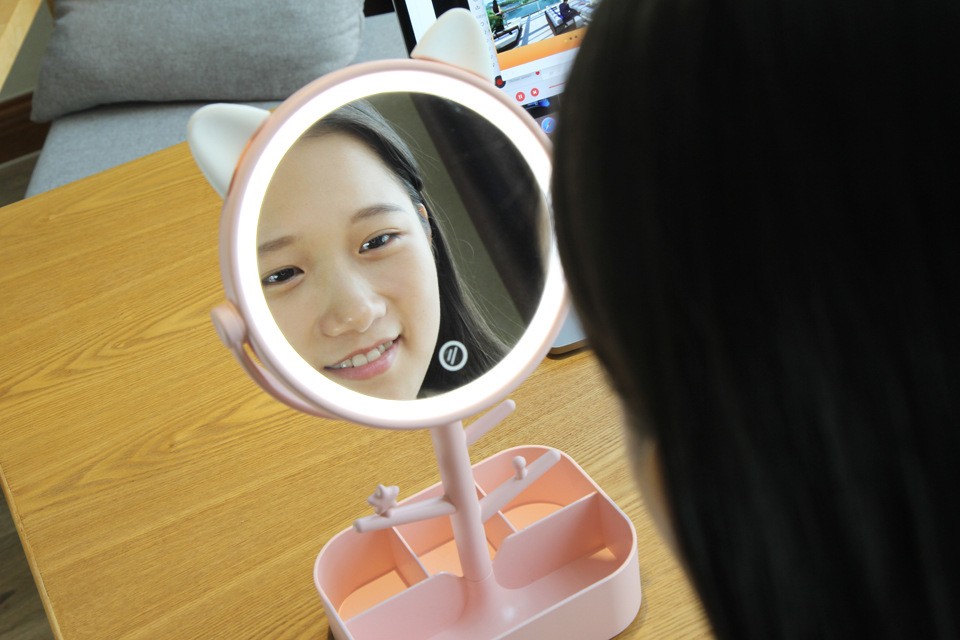 LED化妆镜子带灯美妆智能补光详情图6
