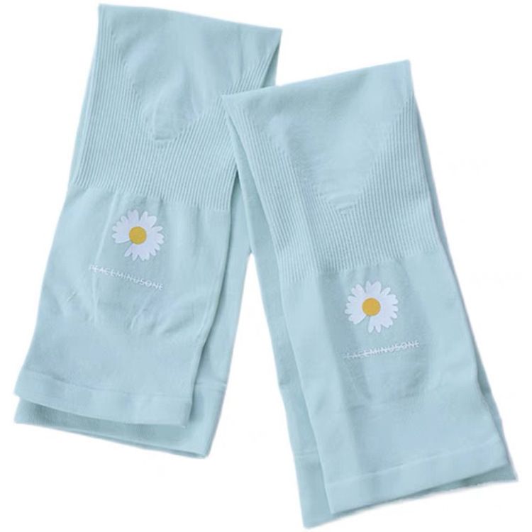 Jane Eyre's Daisy ice sleeves and ice silk sun protection sleeves are trendy Hyuna style outdoor cycling breathable and UV-resistant printed ice sleeves Item Picture