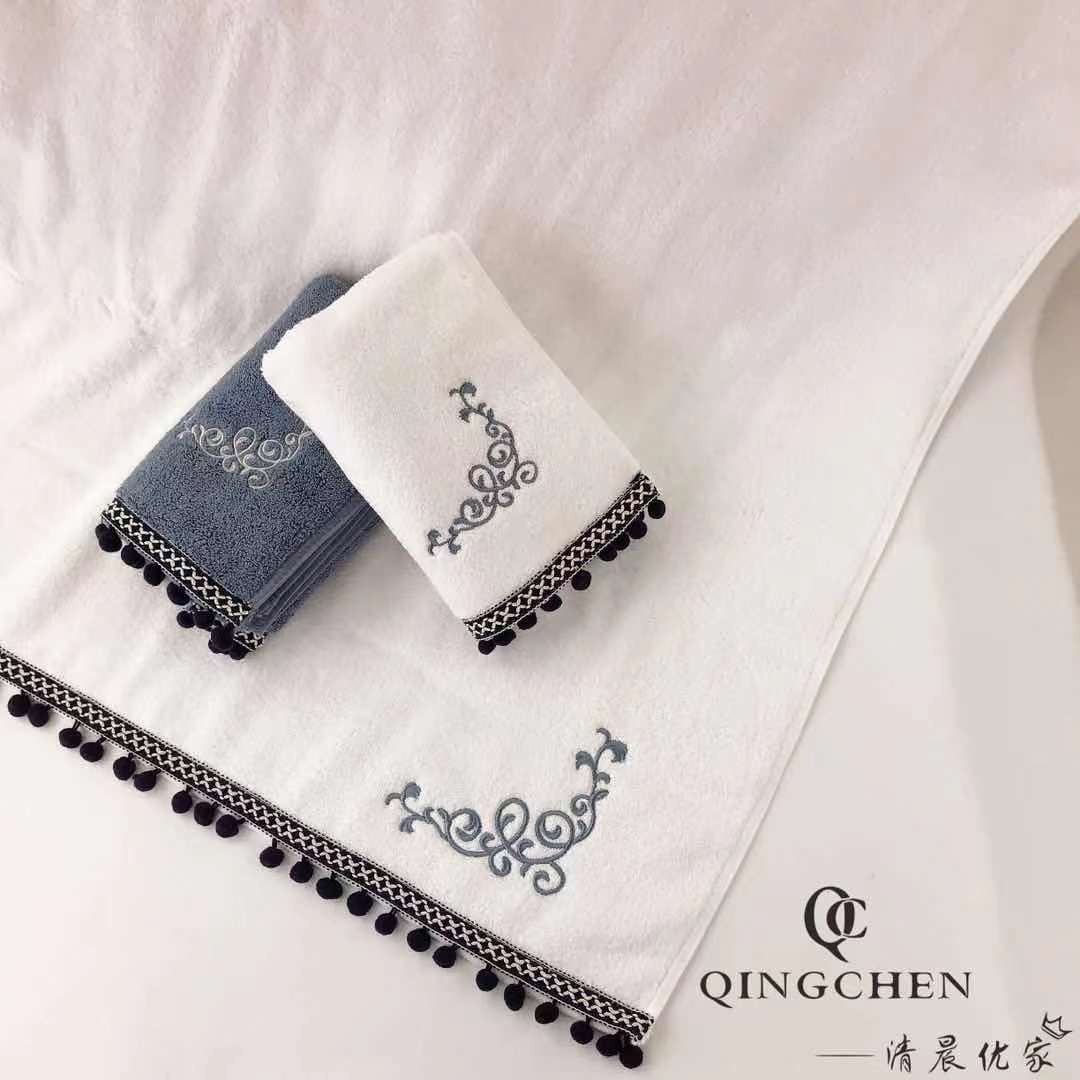 Yiwu buenos productos mañana youjia una cortina sueño oscuro algodón absorbente moda calidad adulto engrosamiento toalla de baño detail image 4