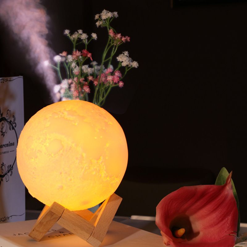 新款升级款1.5升创意月球灯迷你加湿器usb充电加湿器夜灯抖音同款