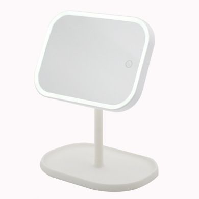 化妆补光台灯镜子LED化妆镜桌面台式收纳镜子带灯多功能梳妆镜子细节图