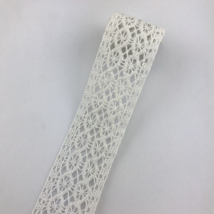 Factory direct sales: 4.5 cm cotton thread, milk silk, polyester water-soluble embroidery lace, suitable accessories for clothing, accessories and handicrafts Item Picture