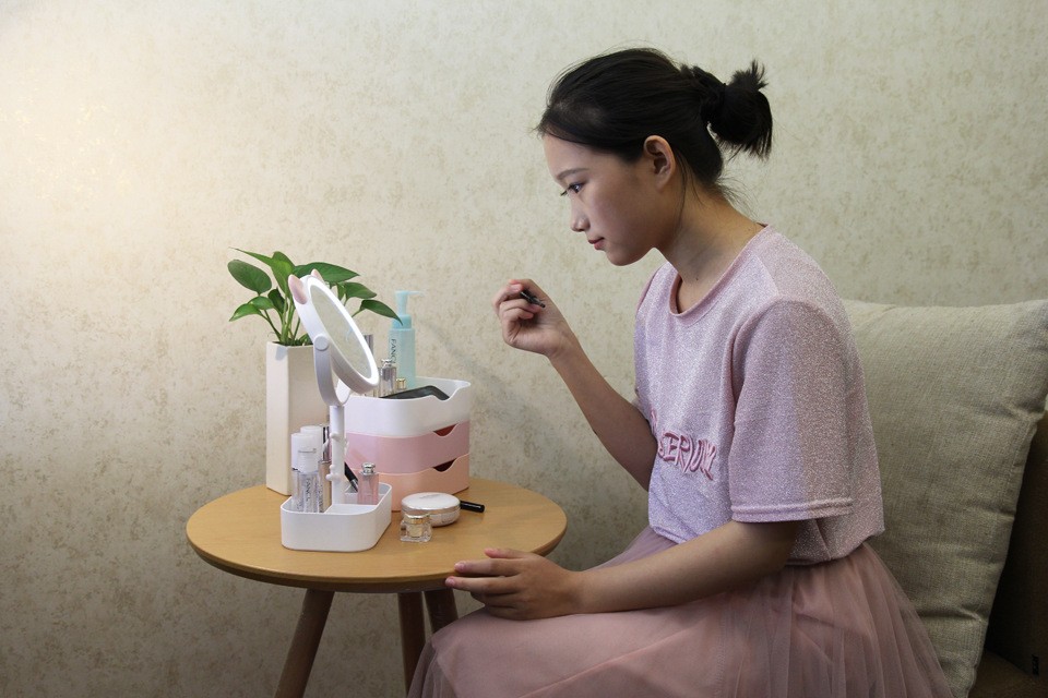 LED化妆镜子带灯美妆智能补光详情图2