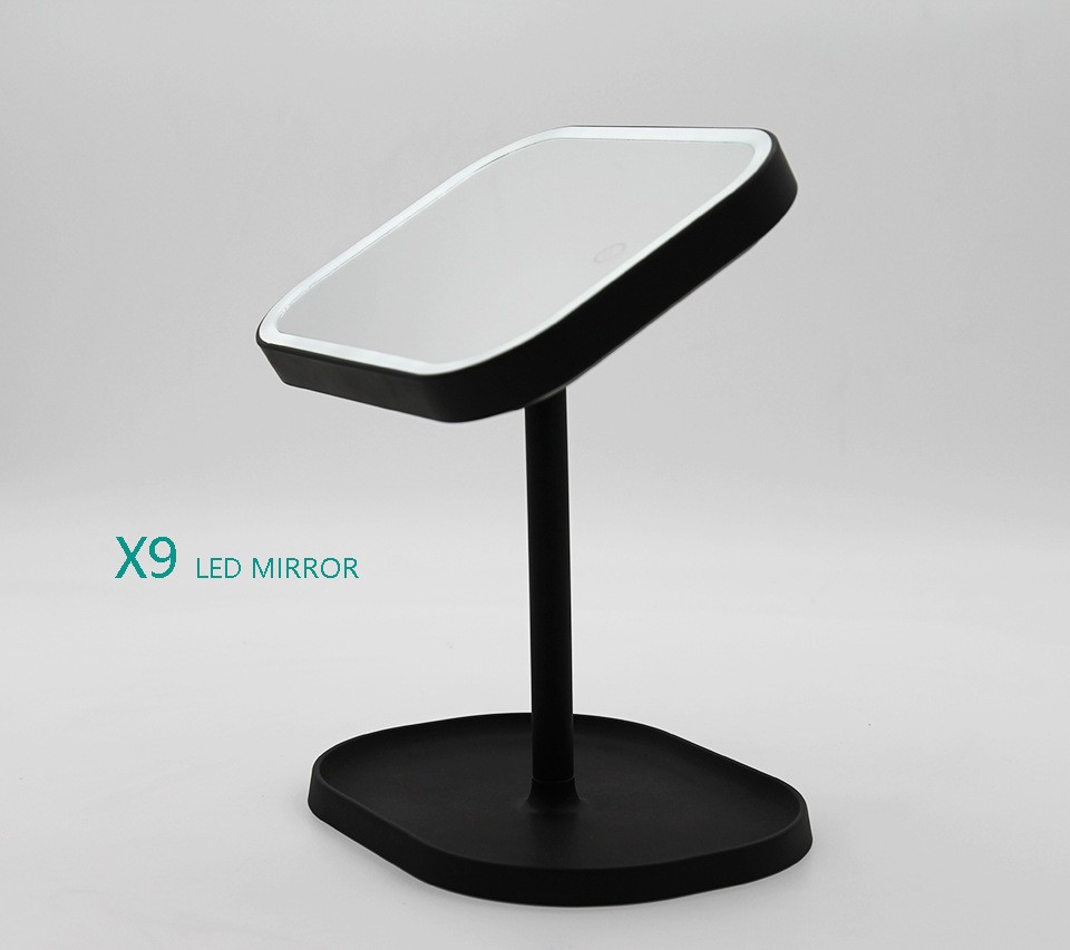 化妆补光台灯镜子LED化妆镜桌面台式收纳镜子带灯多功能梳妆镜子详情图8