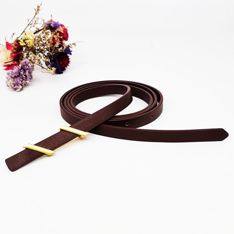 头层牛皮细皮带简约洋气真皮细腰带女时尚百搭配服饰连衣裙详情图8