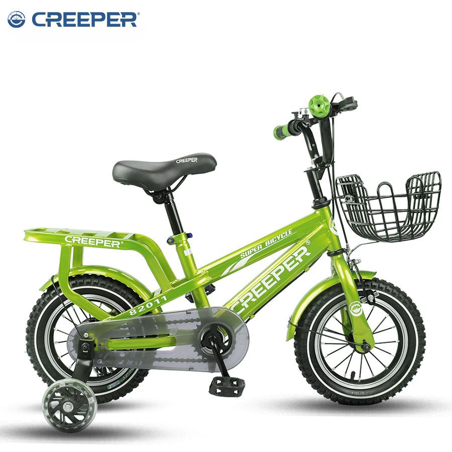 2021 New style children's bicycle one-piece hanger with back seat, 4-12 years old fashionable with auxiliary wheel, one-piece consignment details Picture